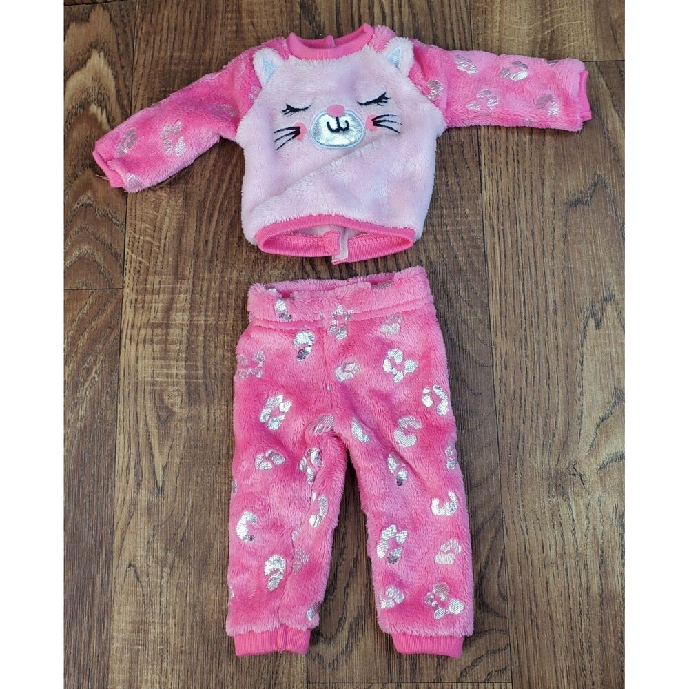 Member's Mark 18" Doll Matching Pink Cheetah Cat Pajama Outfit American Girl